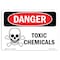 Signmission OSHA Danger Sign, 7" Height, 10" Width, Rigid Plastic, Toxic Chemicals, Landscape, L-1591 OS-DS-P-710-L-1591 - alternate 1
